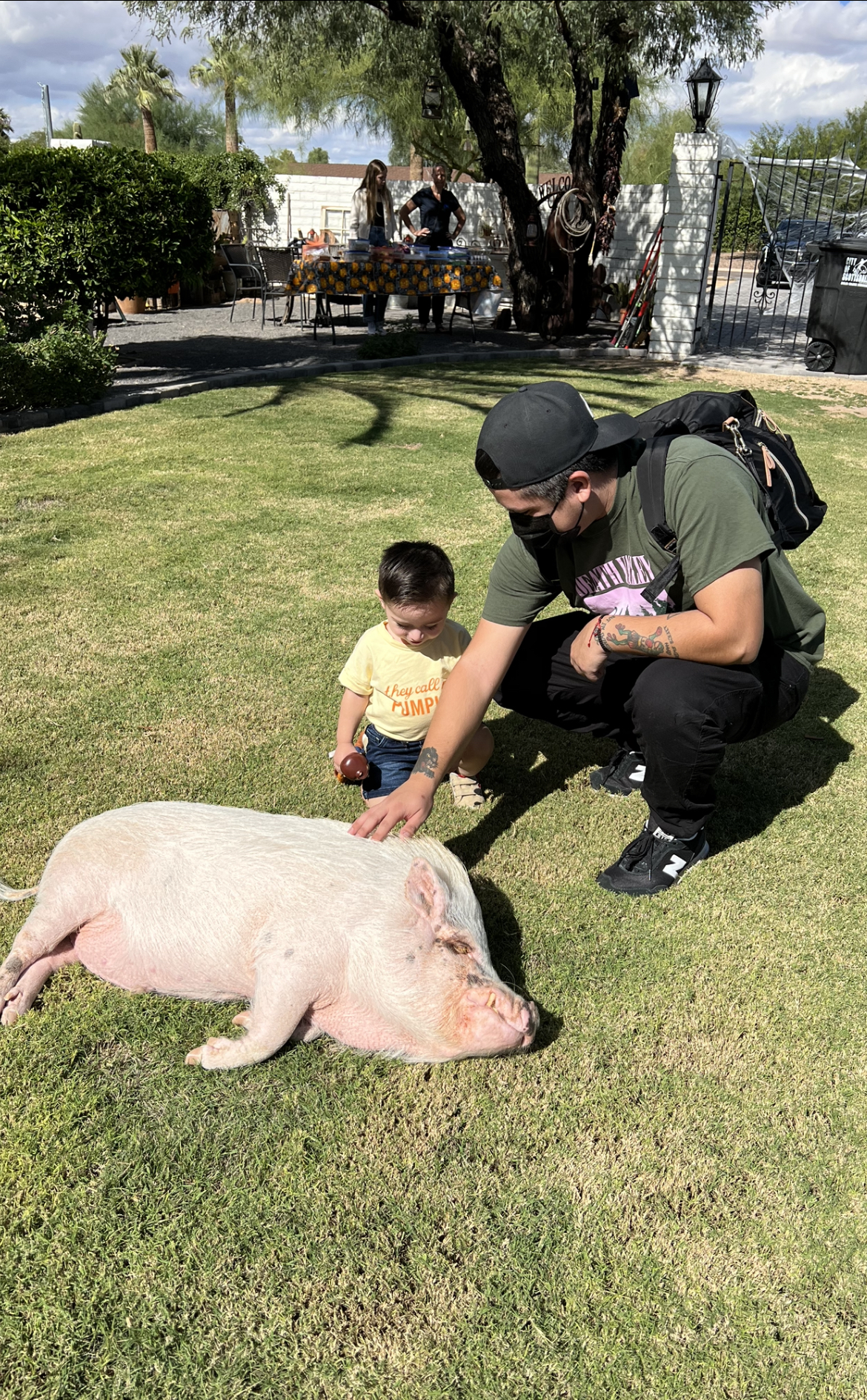 Volunteers and families